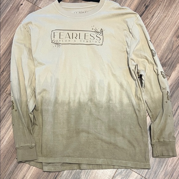 Taylor Swift Fearless (Taylor’s Version) Tour Long Sleeve Shirt XL Dip Dye Ombre - Picture 1 of 4